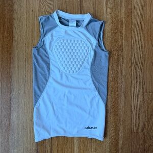 Cabasse Kids Chest Protector, Heart-Guard/Sternum Protection Shirt, White, Small
